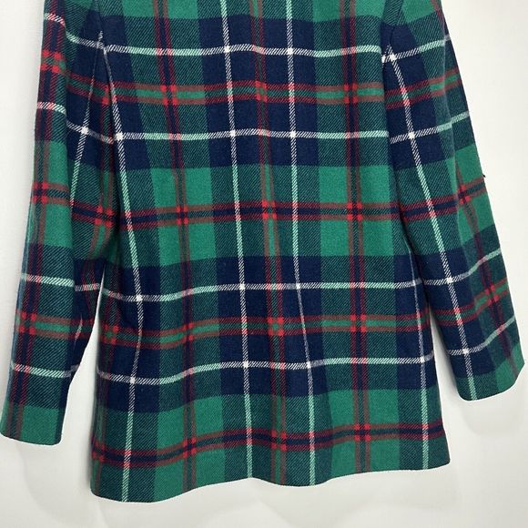 Vintage Pendleton 100% Virgin Wool Green Plaid Winter Plaid Wool Blazer Size 8 - Picture 11 of 11